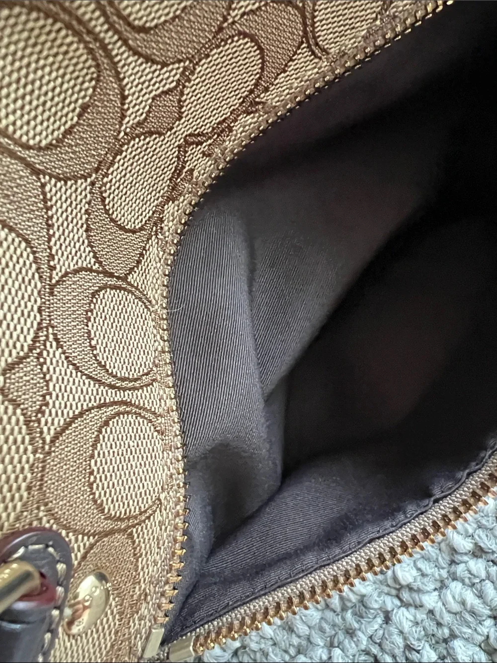 Coach Tan & Brown Signature Canvas Tote NO HANG TAG